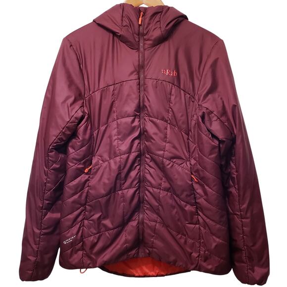 RAB Xenon 2.0 Puffer Jacket Primaloft Pertex Quantum Ripstop Wine Women's Large - Picture 1 of 16